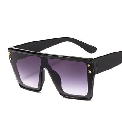 China Anti Design LOGO Vintage Unisex Square Sunglasses Custom Fashion Star UV400 2021 for sale