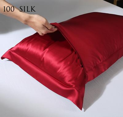 China Wholesale anti-static edge silk pillowcase 19mm 5cm luxury silk pillowcase silkworm silk pillowcase for sale