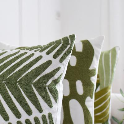 China Wholesale Car Decorative Botanical Wholesale Home Sofa Cushion Cover Rainforest Tropical Plant Novelty Cotton Decorative Pillow Case for sale