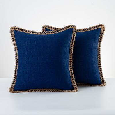 China Decorative Waist Pillow Custom Shape Imitate Sofa Bed Room Vintage Cushion Home Indoor Cover Linen Cushion Cover Tile Decor for sale