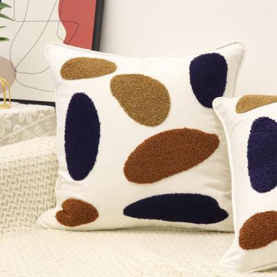 China 100% Home Decorative Embroidery Customized Decorative Throw Pillow Case Cotton Towel Sofa Cushion Covers for sale