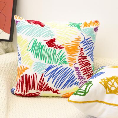 China New Style Decorative Graffiti Embroidered Pillowcase Decoration Cushion Cover Home Wholesale for sale