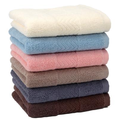 China Colorful Custom Hotel Cotton Towel Gift Home Soft Absorbent Towel 100% Soft Colorful Safe For Kids for sale