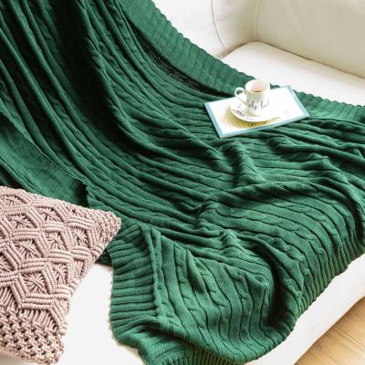 China Decorative Nordic Knitted Blankets 100% Cotton Sofa Blanket Office Leisure Bed End Cover for sale