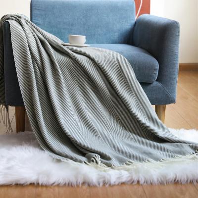 China Sofa Bed End Towel Blanket Decorative Woven Summer Nap Blanket Shawl Blanket Wholesale for sale