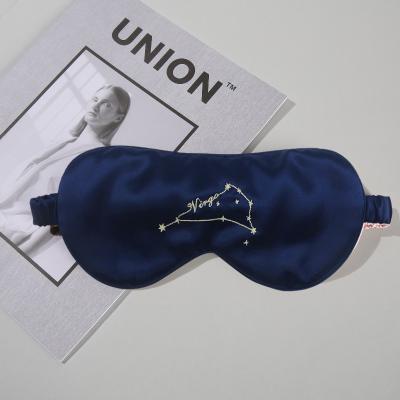 China Fashion 12 Constellation CustomEye Mask For Sleep 100% Solf Real Natural Super Silk Eye Mask For Sleep for sale