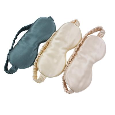 China Fashion Sleep High Quality 100% Pure Silk Eye Mask With Elastic Headband for sale