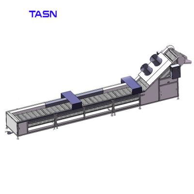 China Oil Wash Heavy Duty Advanced Automatic Industrial Popcorn Conveyor Belt Machine Popcorn Slat Chain Commercial Conveyor With Blower for sale