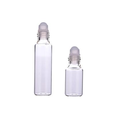 China Newest Fashionable Factory 5ml Cylinder Round Shaped Glass Perfume Bottle With Rollball Sprayer for sale