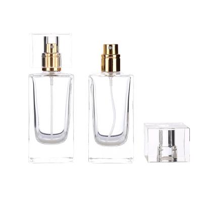 China Fashion square perfume bottle 30ml supplier glass perfume bottle 30ml spray glass bottle for sale