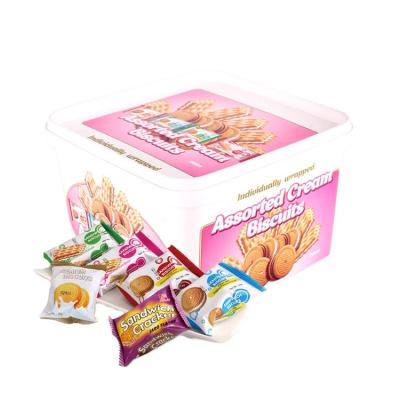 China Natural Soda Sandwich Cream Cookies OEM Soda Cookies Cookies Snack for sale