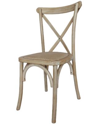 China Wholesale Stackable Cross X Dining Chair Wedding Chair Event Banquet Wooden Rental Back Chair for sale