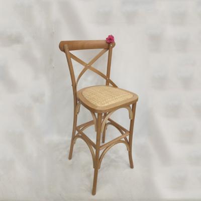 China EUROPEAN Wooden Cross Back Dining Chair Cross Bar Stool Back Dining Chair for sale