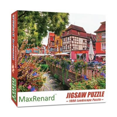 China DIY TOY Large Paper Jigsaw Puzzles Pop Games Toys 1000 Pieces For Adults Landscape Colmar for sale