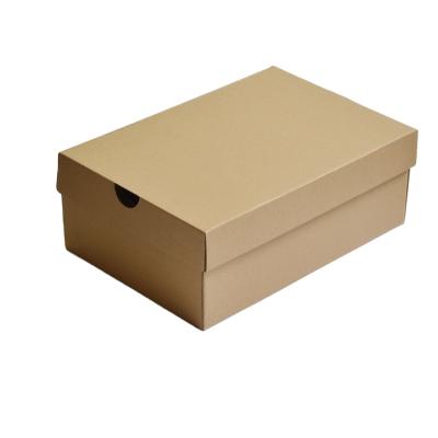 China Recyclable Sports Boys and Girls Shoe Box Kraft Paper Clamshell Gift Box Storage Packaging Box for sale