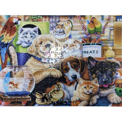 China DIY TOY Paper Cardboard Jigsaw Puzzles 300 Pieces Cartoon Toy Gift Box Intellectual Wholesale for sale