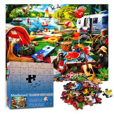 China DIY TOY Pop Paper Jigsaw Puzzles 300 Pieces Gift Box Cartoon Intellectual Parent-child Toys Maker Custom for sale