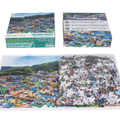 China DIY TOY 1000 Piece Grayboard MaxRenard Paper Puzzle For Adults Gamcheon Village Cultural Landscape for sale