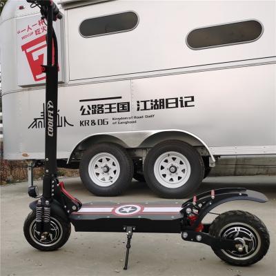 China 2021 OEM China ODM Supplier 1600W 15.6AH 48v Lithium Battery Unisex Electric Scooters 10inch Double Motor Foldable With Seat for sale