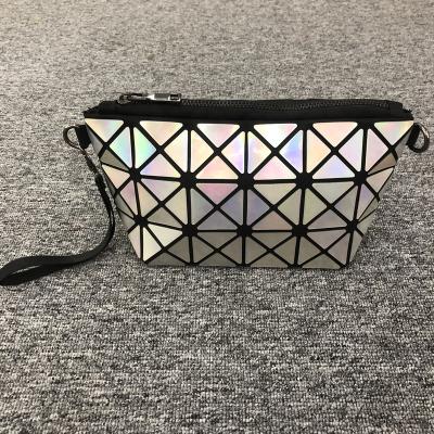 China Amazon Waterproof Geometric Luminous Purses Wholesale Customize Strap For Foldable Bag Makeup Bag for sale