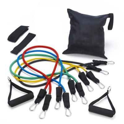 China Bodybuilding Fitness Resistance Bands Set, 5 Piece Exercise Bands, Portable Home Gym Accessories for sale