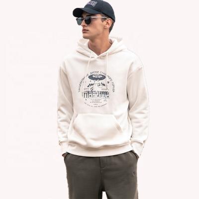 China Waterproof 2021 men streetwear slim hoodies heavy hoodies screen printed custom hoodies for sale