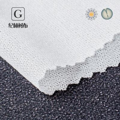 China Cheap Price Adhesive 100% Polyester Interlining Fusion Fabrics Warp Interlining Knitted for sale