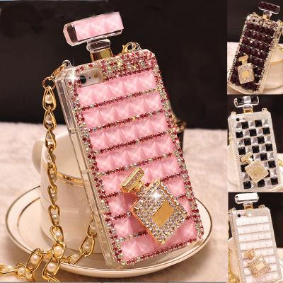 China Bling Diamond Rhinestone Case For Samsung S7 Edge S8 S9 S10 S20 Note Plus Ultra 5 8 9 10 Plus Luxury Bling Diamond Rhinestone Perfume Bottle Phone Case Cover for sale