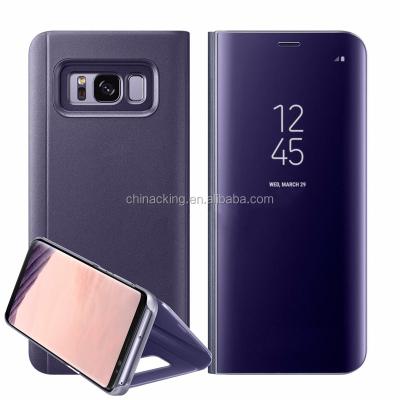 China For Samsung Galaxy S8 S7 Edge S6 Note 8 5 For Samsung J3 J5 J7 2017 A3 A5 A7 Smart Flip Stand Mirror View Leather Case For Samsung Galaxy S8 S7 Edge S6 Note 8 Cover for sale