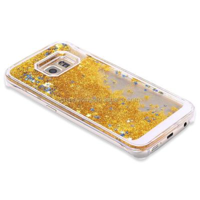 China Protection and Decoration Bling Star Quicksand Quicksand Back Cover Case Fundas de capa Clear Dynamic Liquid Case For Samsung Galaxy S7 Edge for sale