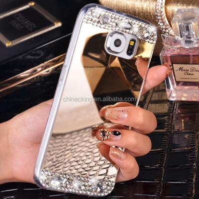 China Anti-knock For Samsung Galaxy J3 J5 J7 2016 Edge S7 S6 S8 S9 S10 A3 A5 A7 2017 2017 Case Cover Bling Diamond Mirror TPU Grand Main Phone Case for sale