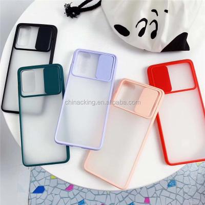 China Matte Candy Color Lens Slide Phone Case Matte Candy Color Lens Slide Phone Case For Huawei P20 P30 P40 Lite V30 Pro 30 Mate 20 Camera Lens Protective Phone Case for sale