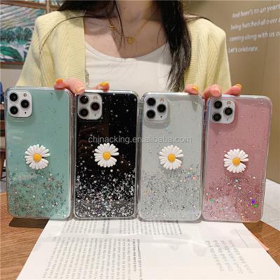 China Anti-knock Glitter Daisy Phone Cover For Huawei P20 P30 P40 pro lite join 10 20 30 pro pro 6 6se nova 2 2plus 2s 3 3i 4 3e 4e 5 5i case for sale