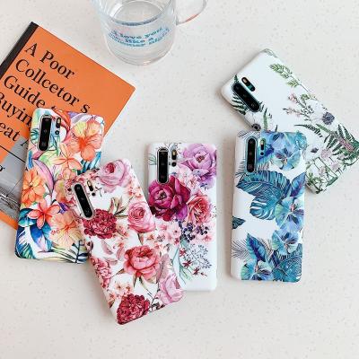 China Anti-knock Luxury Retro Flower Phone Case For Huawei P20 P30 P40 pro mate 20 lite nova 3E 4E 5i 5 pro phone cover for sale