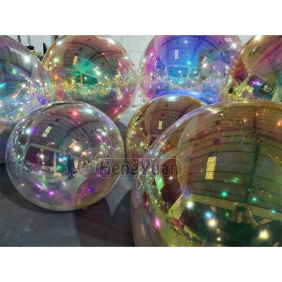 China Rade Hengyuan Exhibition Advertising Golden Inflatable Mirror Ball Inflatable Colorful Mirror Ball For Hanging Or Standing Used for sale