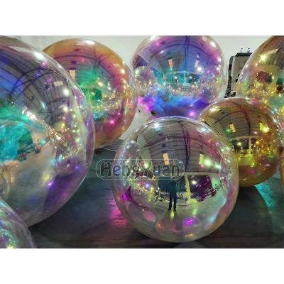 China Hengyuan Exhibition Rade Large Double Layer PVC Mirror Ball Inflatable Balls Gold Silver Blue Red Balloon For Inflatable Event Decoration for sale