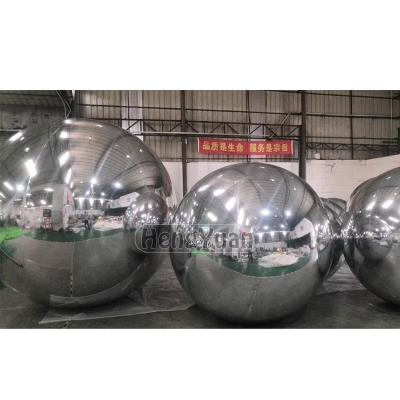 China Rade Exhibition Hengyuan Hot Sales Silver Inflatable Reflective PVC Ball /Inflatable Christmas Mirror Sphere/Inflatable Sphere Mirror Balloon for sale