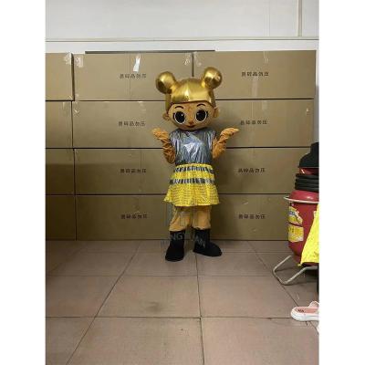 China Custom Made Movie Character Cartoon Mascot Costume Lol Girl Doll Mascot Real Gold Party Hengyuan Factory Pictures Costume For Party for sale