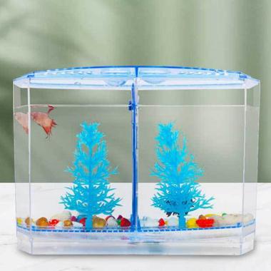 China Double Layer Aquarium Viable Acrylic Breathable Lid Living Room Clear Acrylic Fish Tank For Sale for sale