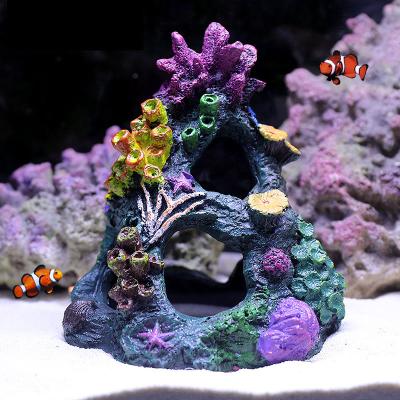 China Sustainable Hot Product Aquarium Landscaping Aquarium Rock Garden Coral Decor With Colorful Coral for sale