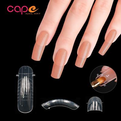 China 2019 Big Size Easy Nail Art Design Apply Stratagem Gel Transparent Nail Tips Model for sale