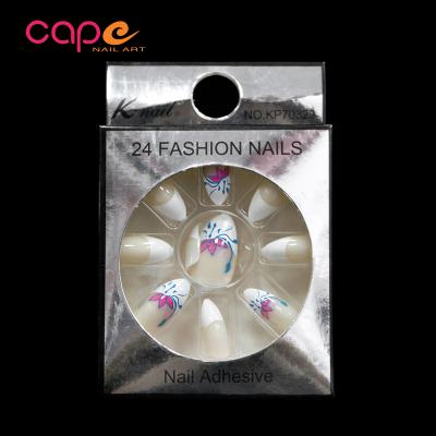 China Hot Sale Design Gnail Knail Designed Printing Nail Art Pointed Stiletto Press On Nails for sale