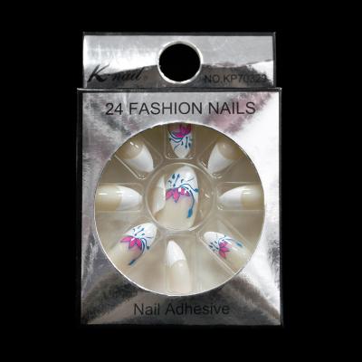 China Easy Apply G.nail 24 High Quality Printed Sharp Manicure Boxed French Printing for sale