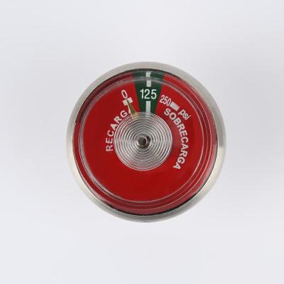 China Interna 125 Brass Pressure Gauge Stainless Steel Case Fire Extinguisher Pressure Gauge for sale