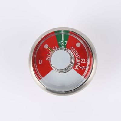 China Stainless Steel Case Interna 13.71 Brass Pressure Gauge For Fire Extinguisher Bourdon Tube Pressure Gauge for sale