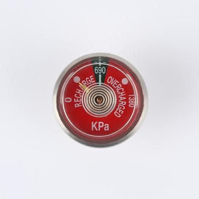 China High Quality Brass Stainless Steel Case Interna Bourdon Tube Pressure Gauges For Fire Extinguisher for sale