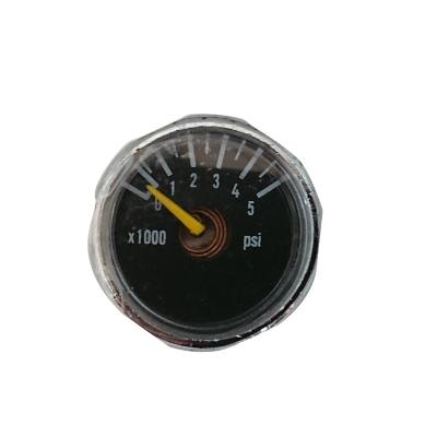 China Chrome Plated Brass High Quality 0-5000Psi Chrome Plated 1 Inch 25mm Mini Pressure Gauge for sale