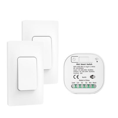 China No Battery Required Tuya Smart Switch Set Wireless Remote WiFi Controller Timer No Battery Wall Panels Lamp Switch Work With Alexa Sensor Switch for sale