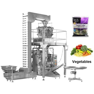 China Multifunction Automatic VFFS Food Vegetable Food Packing Multihead Weighing Sealing Machine for sale