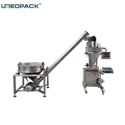 China Semi Automatic Food UMEOPACK Small Sachet Flour Powder Pouch Weighing Filling Packing Machine for sale